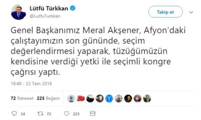 Lütfü Türkkandan Seçim Açıklaması