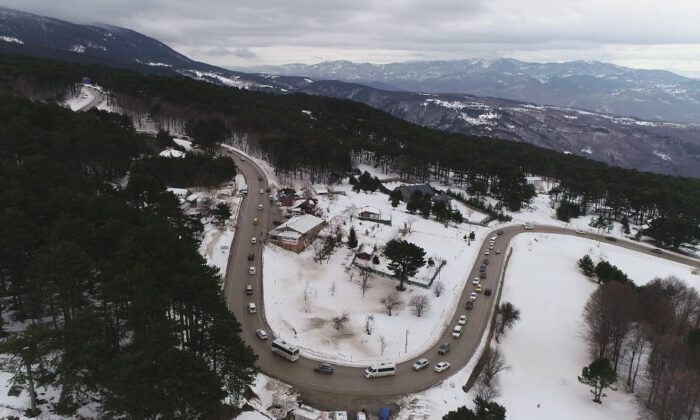 Uludağa Çıkışta 5 Kilometrelik Trafik