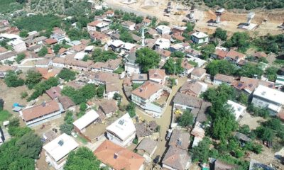  Bursa’da sel bölgesi havadan görüntülendi