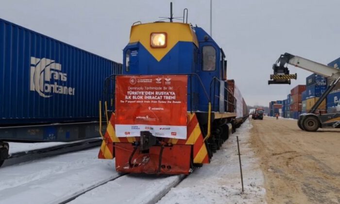 Türkiye-Rusya ilk ihracat blok treni seferini tamamladı