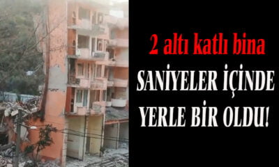 10 saniye içinde yerle bir oldu!