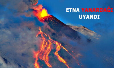 Etna Yanardağı alev püskürtüyor