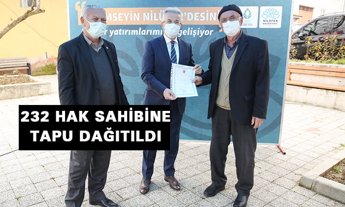 Nilüfer’de tapu sevinci