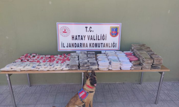 Su kanalında 110 kilo esrar bulundu