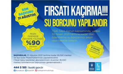 Su borçları yapılandırılıyor; son başvuru 31 Ağustos