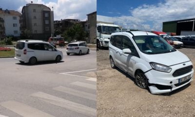 Çalıntı araçla drift yaptı, kuryeyi yaraladı