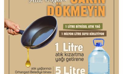 1 litre bitkisel atık yağ getirene 5 litre su hediye