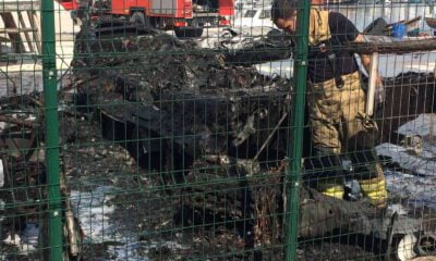 Bursa’da kara dumanlar gökyüzünü kapladı