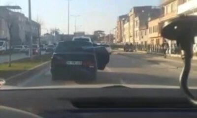 Bursa’da trafikte şaşırtan görüntü