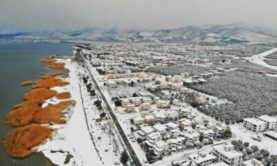 2 bin yıllık antik kentin beyaz örtüsü büyüledi