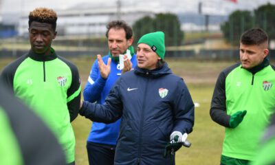 Bursaspor, Samsunspor maçının taktik antrenmanını yaptı