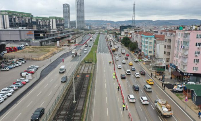 Mudanya yolunda ray mesaisi başladı