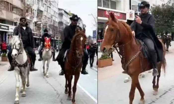 Akaryakıt zamlarına atlı protesto