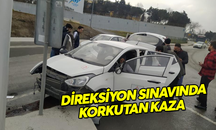 Direksiyon sınavında kaza: 4 yaralı