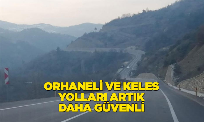 Orhaneli ve Keles yoluna çelik bariyer