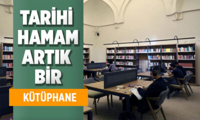 Bursa’da tarihi hamam kütüphane oldu