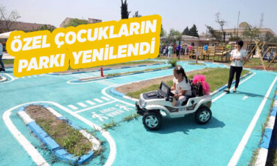 Özel çocukların parkı dayanışmayla yenilendi