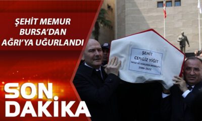 Şehit memur Bursa’dan Ağrı’ya uğurlandı