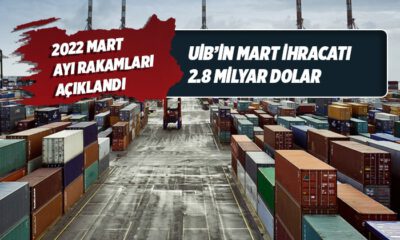 UİB’in mart ihracatı 2.8 milyar dolar