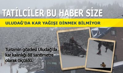 Uludağ’da kar yağışı dinmek bilmiyor