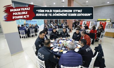 Başkan Yılmaz görev başındaki polislerle oruç açtı