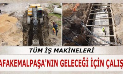 İş makineleri Mustafakemalpaşa’nın geleceği için çalışıyor