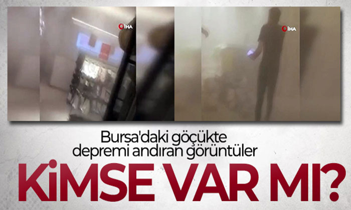 Bursa’daki göçükte Gölcük depremini andıran görüntüler…’Kimse var mı’