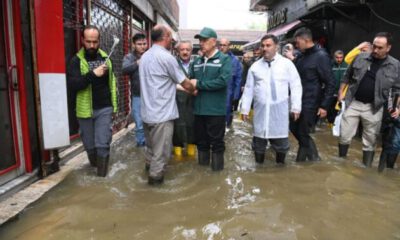 Bakan Kirişci Zonguldak’ta sel felaketinin yaşandığı bölgede