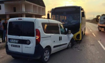 Özel halk otobüsü ile hafif ticari araç kafa kafaya çarpıştı: 1 ölü