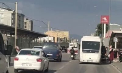 Bursa’da trafikte yaşanan tehlike anlar kameralarda