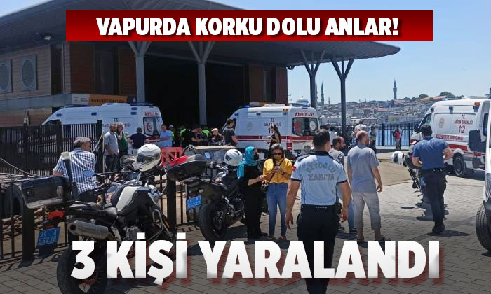 Şehir hatları vapuru Karaköy iskelesine çarptı: 3 yaralı