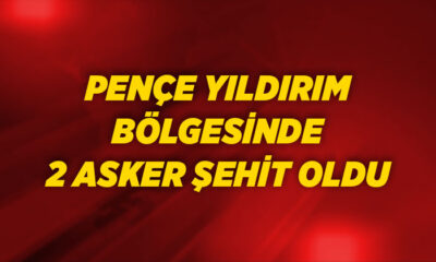 Pençe-Yıldırım bölgesinde 2 güvenlik korucusu şehit oldu