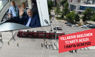 Bursa’da T2 tramvay hattı Binali Yıldırım’ın katılımıyla açıldı