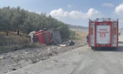 Bursa’da çimento yüklü kamyon devrildi : 1 ölü