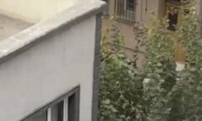 Beyoğlu’nda hırsızın çaldığı televizyonu 2. kattan aşağı attı