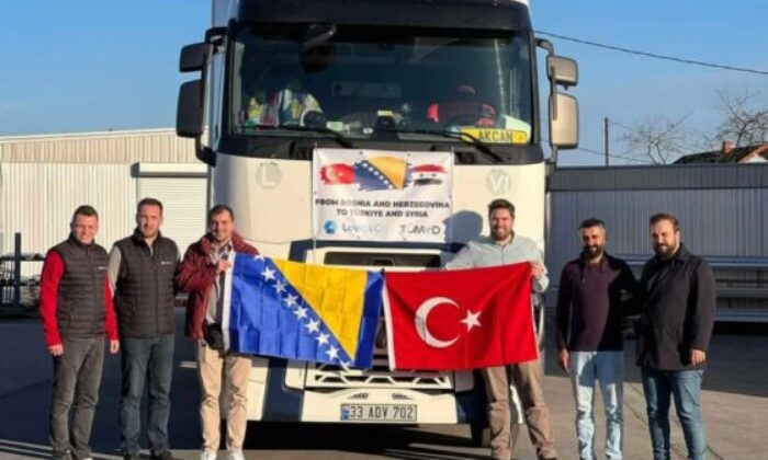 Bosna Hersek Türkiye Mezunlarından Depremzedeler İçin Yardım Tırı