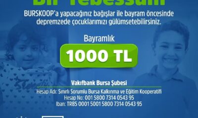 Depremzede çocuklara bayramlık bağışı