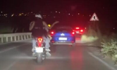 Motosiklet üzerinde dans etti, ne kural tanıdı ne çevredekileri dinledi