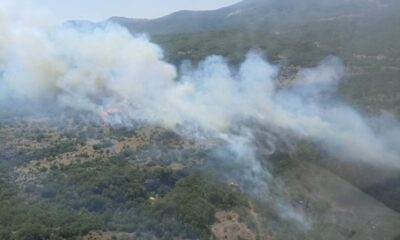 Bursa’da orman yangınına havadan ve karadan müdahale sürüyor