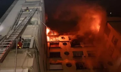 Fransa’da 7 katlı binada yangın!