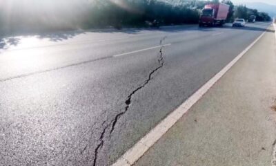 Mudanya yolundaki büyük çatlaklar korkutuyor