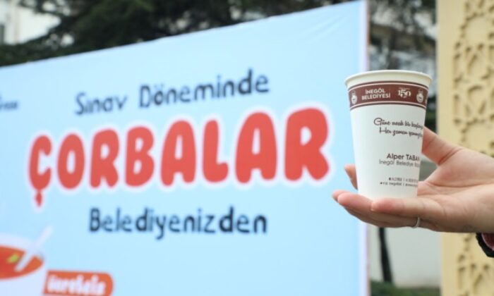 İnegöl Belediyesi’nden öğrencilere sabah çorbası